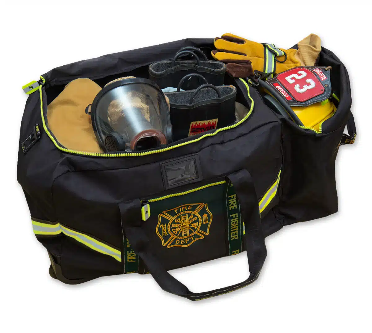 lightning x lxfb10wv firefighter step in rolling turnout bunker gear bag with wheels and reflective black