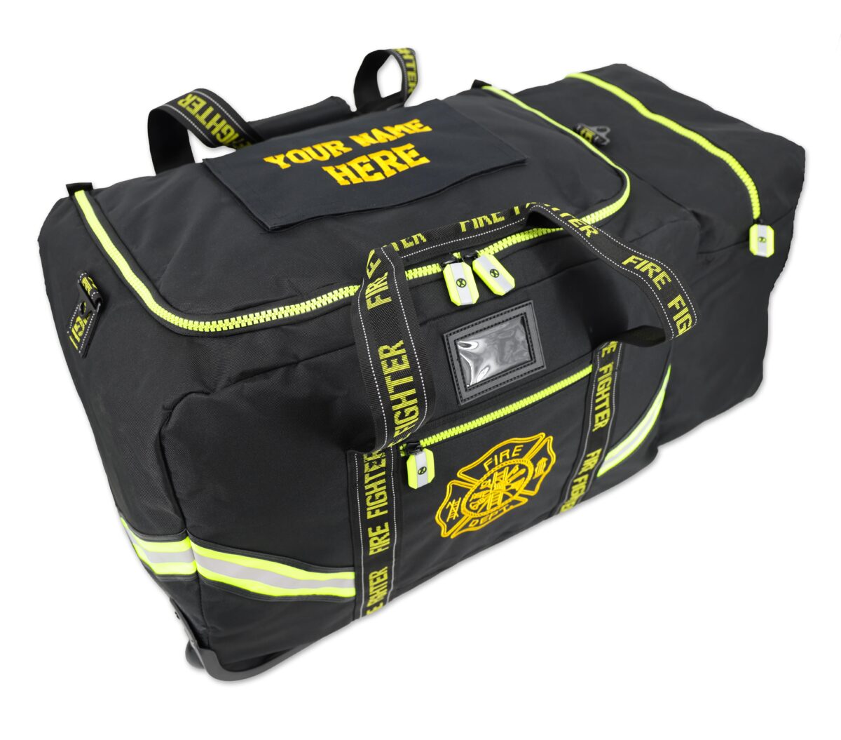 lightning x lxfb10wv firefighter step in rolling turnout bunker gear bag with wheels and reflective black