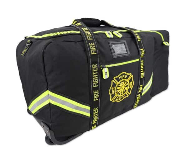 Rolling Step-In Turnout Gear Bag w/ Wheels & Helmet Compartment