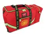 lightning x lxfb10wv firefighter step in rolling turnout bunker gear bag with wheels and reflective red