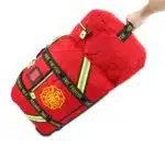 lightning x lxfb10wv firefighter step in rolling turnout bunker gear bag with wheels and reflective red