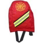 lightning x deluxe fleece lined scba mask facepiece face piece respirator gear bag for firemen firefighter gift with reflective red fluorescent yellow black pink