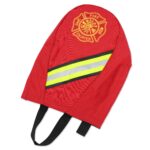 lightning x deluxe fleece lined scba mask facepiece face piece respirator gear bag for firemen firefighter gift with reflective red fluorescent yellow black pink