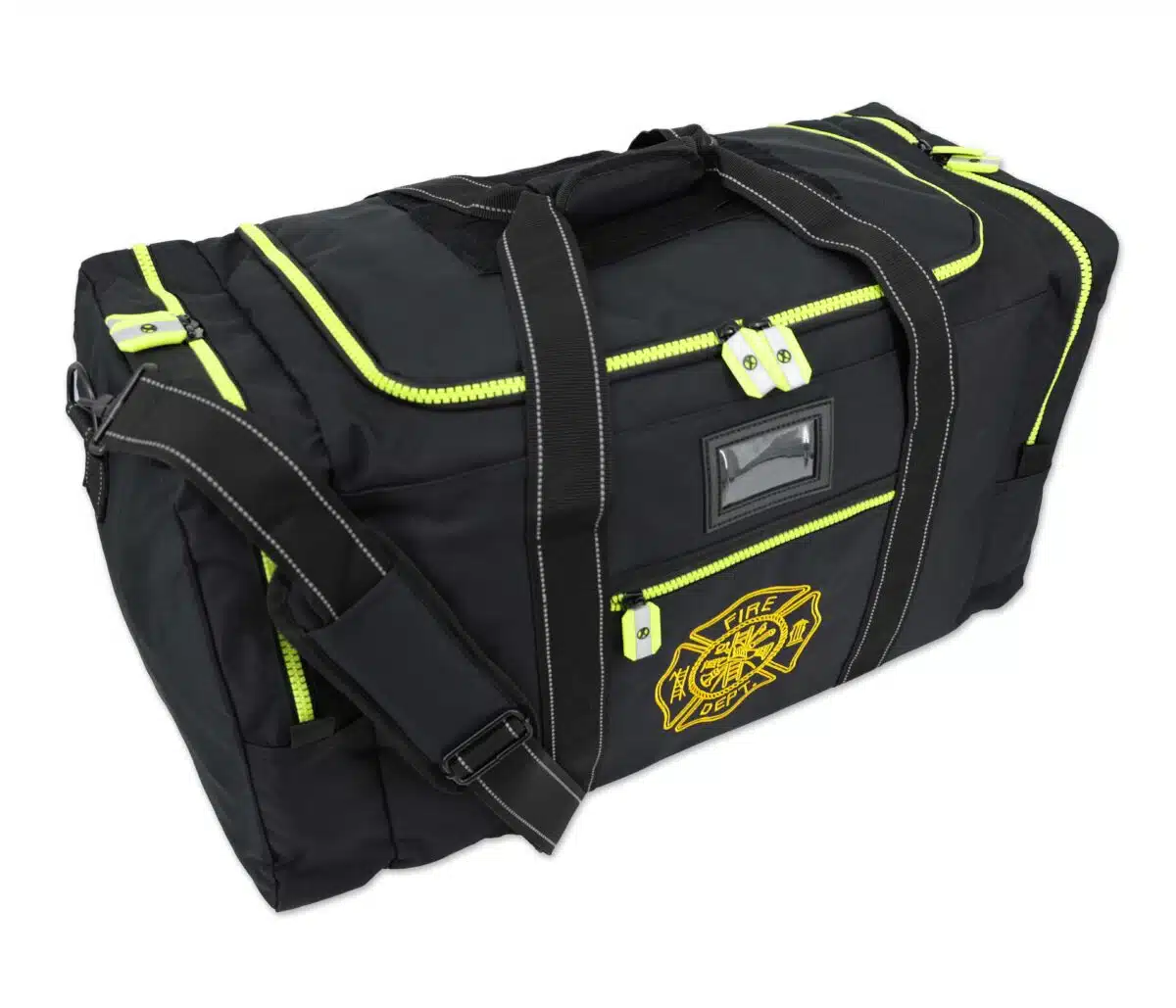 Lightning X LXFB40V FB40 Value Fireman Firefighter Turnout Bunker Gear Bag Cheap Gift Black w/ Fluorescent Zippers