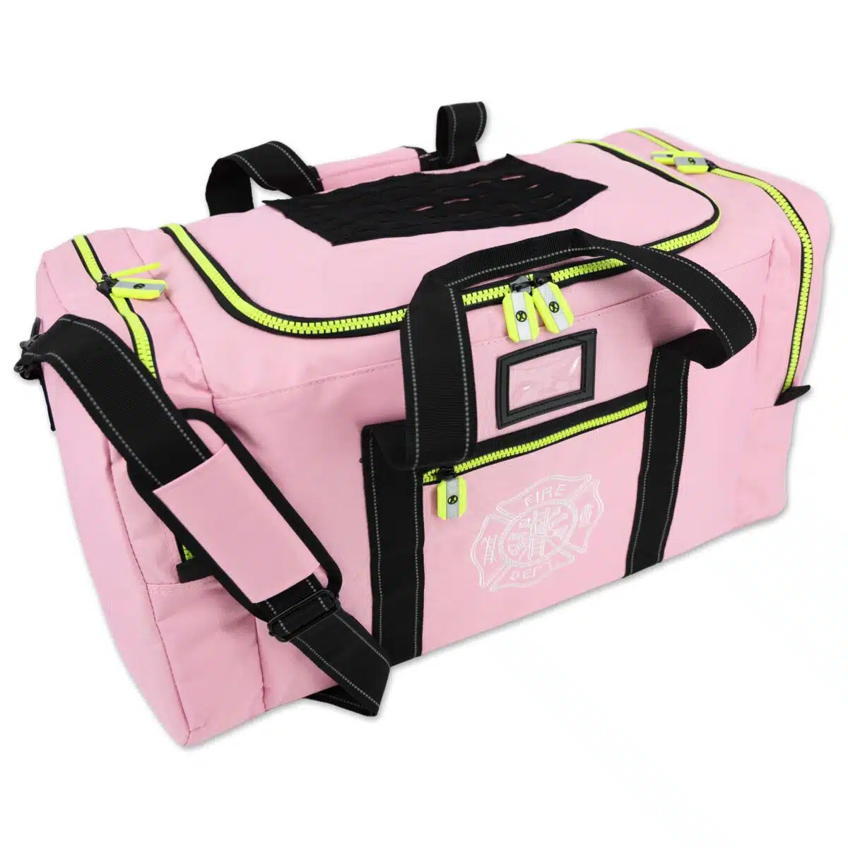lightning x ladies girls pink fireman firefighter turnout bunker gear bag reflective shoulder strap step-in