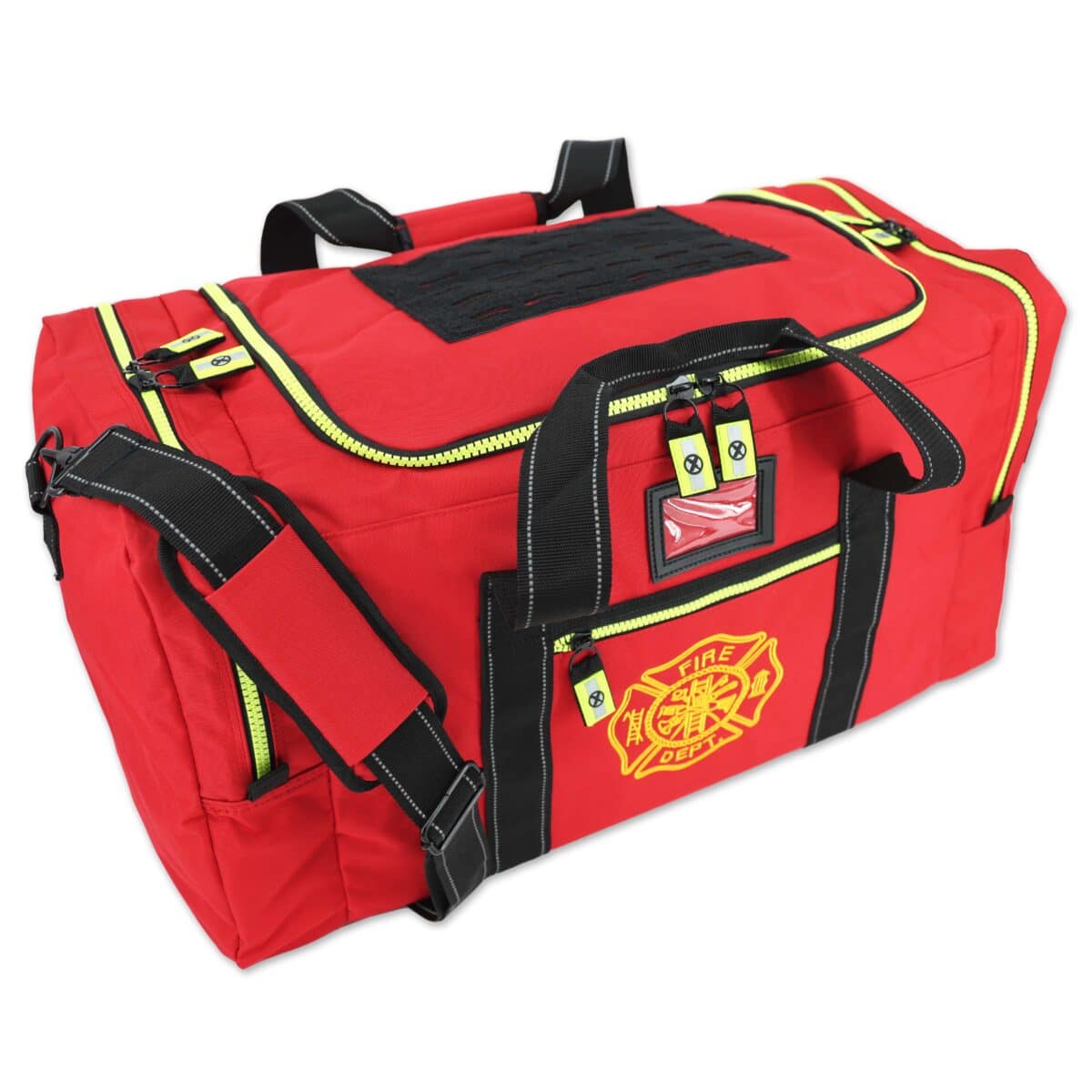 Lightning X LXFB40V FB40 Value Fireman Firefighter Turnout Bunker Gear Bag Cheap Gift Red w/ Fluorescent Zippers Step In
