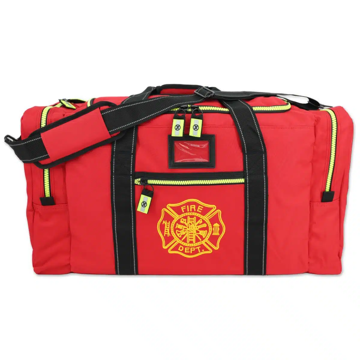 Lightning X LXFB40V FB40 Value Fireman Firefighter Turnout Bunker Gear Bag Cheap Gift Red w/ Fluorescent Zippers Step In
