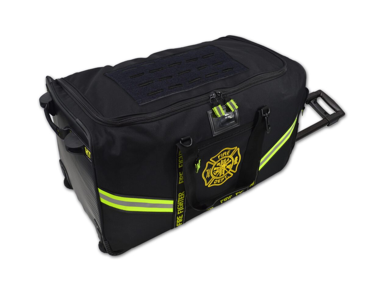 Lightning X Premium Rolling Turnout Bunker Gear Bag w/ Wheels for Firefighters + Luggage Style Handle