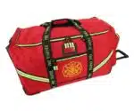 lightning x lxfb60 premium rolling firefighter turnout gear bag with wheels and retractable luggage handle black or red fluorescent reflective