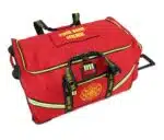 lightning x lxfb60 premium rolling firefighter turnout gear bag with wheels and retractable luggage handle black or red fluorescent reflective embroidered personalized gift