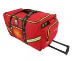 lightning x lxfb60 premium rolling firefighter turnout gear bag with wheels and retractable luggage handle black or red fluorescent reflective