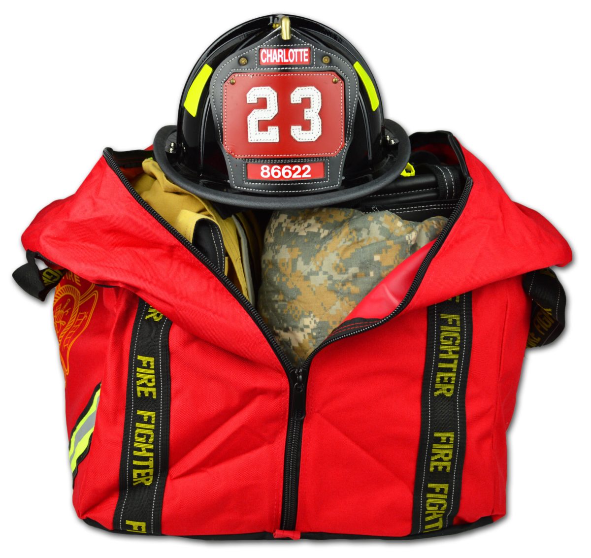 firefighter fireman compact boot turnout gear bag lightning x lxfb70