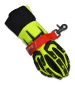 lightning x firemen fireman's firefighter turnout gear glove strap holder clip keeper work mechanics golf construction gardening velcro snap hook red black pink