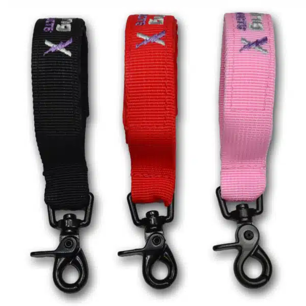 lightning x firemen fireman's firefighter turnout gear glove strap holder clip keeper work mechanics golf construction gardening velcro snap hook red black pink