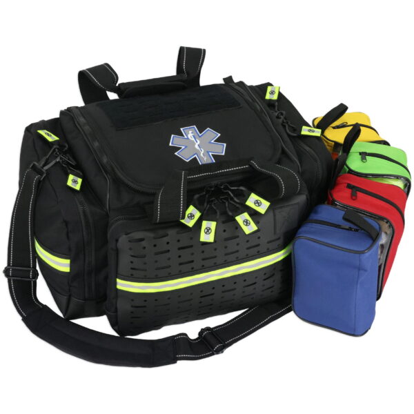 Lightning X LXMB35 Black Modular Trauma Bag With Colored Pouches