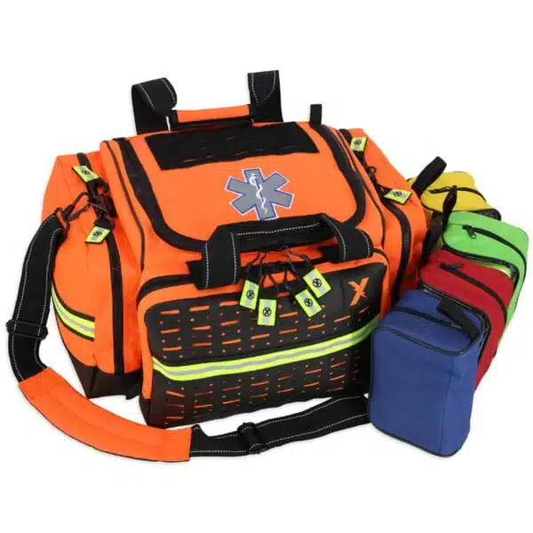 Lightning X LXMB35 Orange Modular Trauma Bag With Colored Pouches