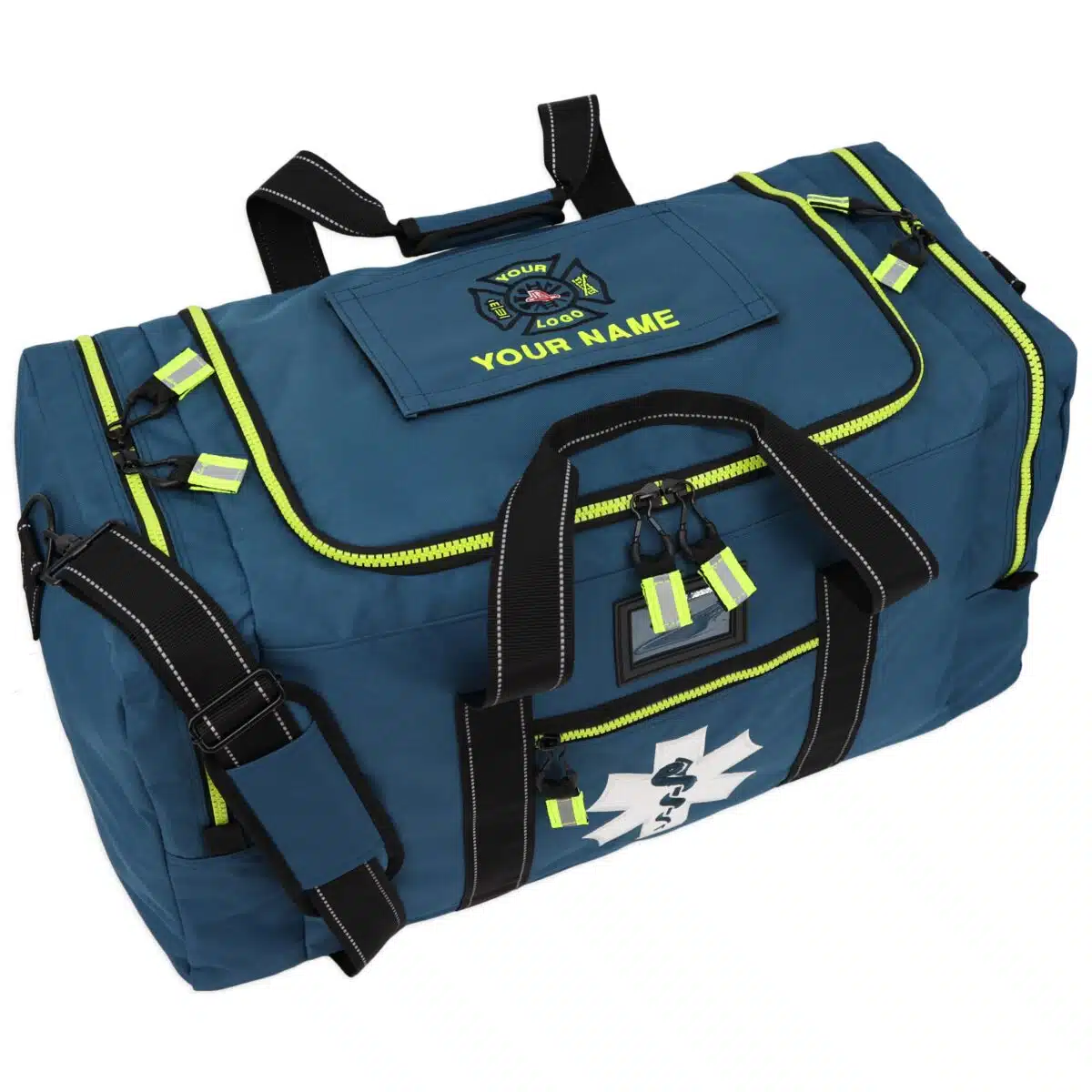 LXRB40 Lightning X Rescue Squad EMS Turnout Gear Jumpsuit Step In Duffel Bag Star of Life Blue Gear Bunker Fire Firefighter for Medics Extrication Jumpsuit custom embroidery monogram embroidered name logo