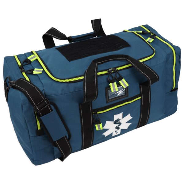 LXRB40 Lightning X Rescue Squad EMS Turnout Gear Jumpsuit Step In Duffel Bag Star of Life Blue Gear Bunker Fire Firefighter for Medics Extrication Jumpsuit