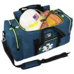 LXRB40 Lightning X Rescue Squad EMS Turnout Gear Jumpsuit Step In Duffel Bag Star of Life Blue Gear Bunker Fire Firefighter for Medics Extrication Jumpsuit