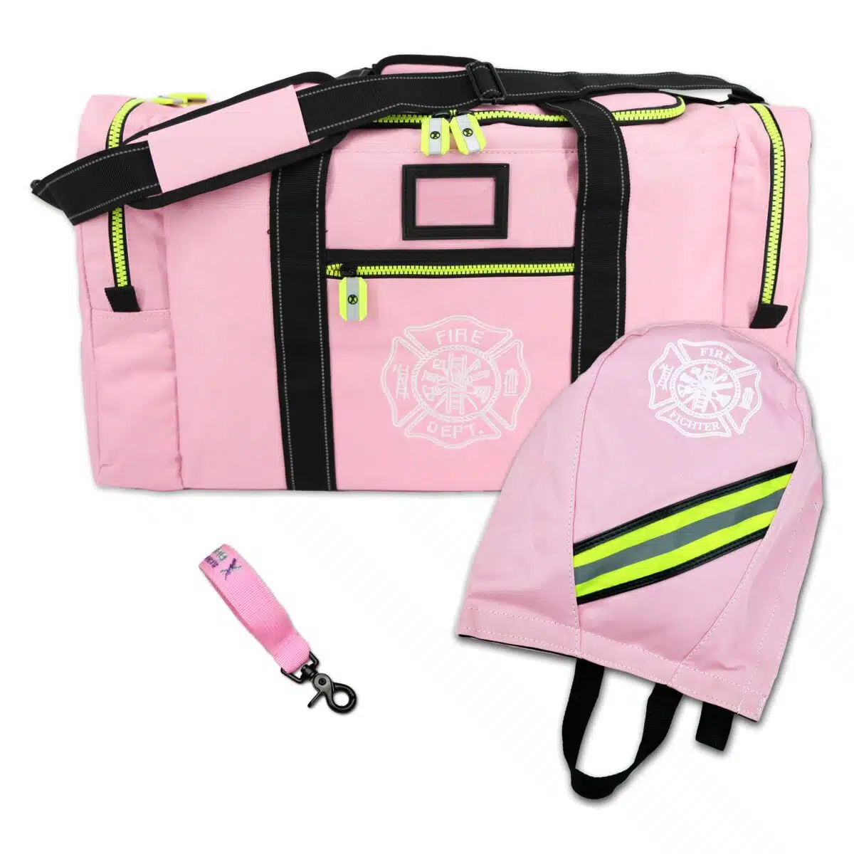 Lightning X LXFB40V FB40 Turnout Gear Bag Package Kit includes Bunker Bag, SCBA Mask Bag, Shoulder Strap & Firefighter Glove Strap Black, red or pink - package deal fireman gift idea