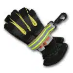 lightning x heavy duty hd firefighter glove strap holder black velcro