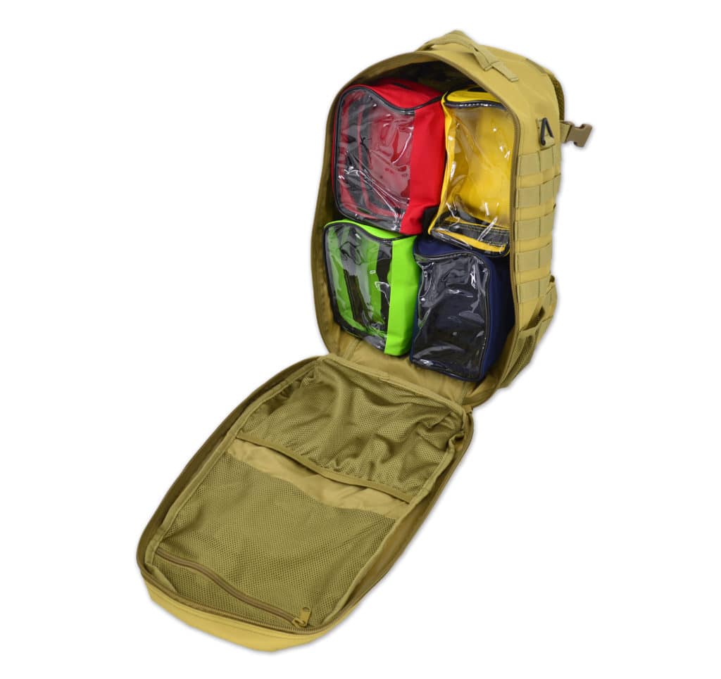 LXMB45 Premium TacMed MOLLE Backpack w/ Color-Coded Pouches