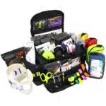 Lightning X MB35-SKC LXMB35 pre stocked professional ems emt medic first responder trauma medical first aid kit bag w/ med pods, chest seal, extrication collar, bandages, tourniquet, stethoscope and other supplies - available in red, black, orange, blue