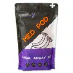 lightning x Nasopharyngeal nasal airway kit npa w/ 6 sizes 22FR, 24FR, 26FR, 28FR, 30FR, 32FR w/ 6 BZK cleansing wipes, 6 packs of lubricating lube jelly and a pair of nitrile exam gloves all in resealable zippered first aid med pod bag