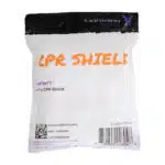 Rear view packaged CPR face shield