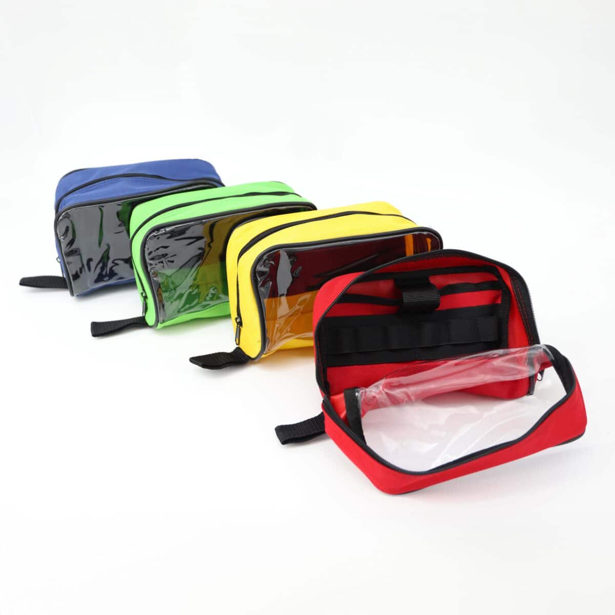 EMS accessory pouch kit for EMT trauma bags with red blue green yellow organizer pouches by Lightning X
