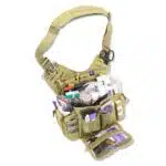 lightning x tactical medsling sling pack pre stocked first aid responder tacmed shoulder messenger bag mb15-ska tan