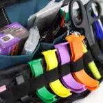 lightning x mb35-skf modular intermediate pre stocked first responder emt trauma first aid bag with advanced fill kit red, blue, orange or black - includes pulse oximeter, airways, splints, shears and more