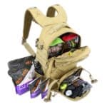 lightning x mb45-skm lxmb45 tactical tacmed backpack fully stocked ems emt first responder first aid professional trauma kit - w/ tourniquet, quikclot, bandages, stethoscope, israeli bandage and more - TAN