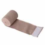 lightning x elastic stretch ace bandage wrap roll gauze hook & loop closure tan 2" for first aid kits