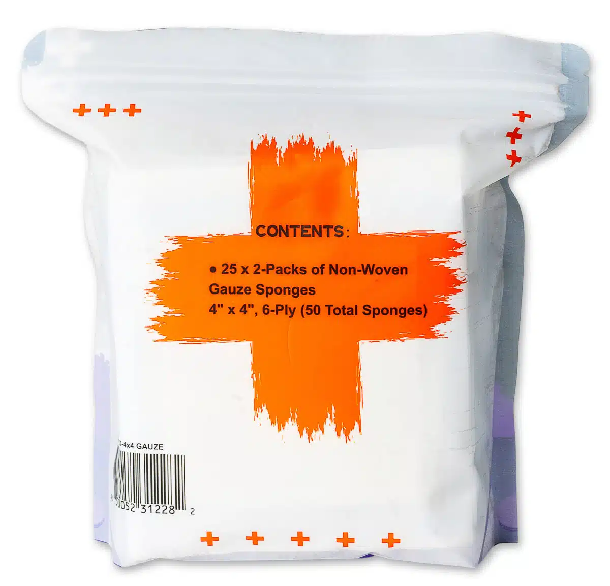 lightning x 4" x 4" gauze sponge pads 4x4 non woven med pod pack of 50 twin pack 2's for first aid medical emergencies