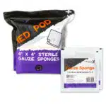 lightning x 4" x 4" gauze sponge pads 4x4 non woven med pod pack of 50 twin pack 2's for first aid medical emergencies