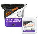 lightning x 4" x 4" gauze sponge pads 4x4 non woven med pod pack of 50 twin pack 2's for first aid medical emergencies