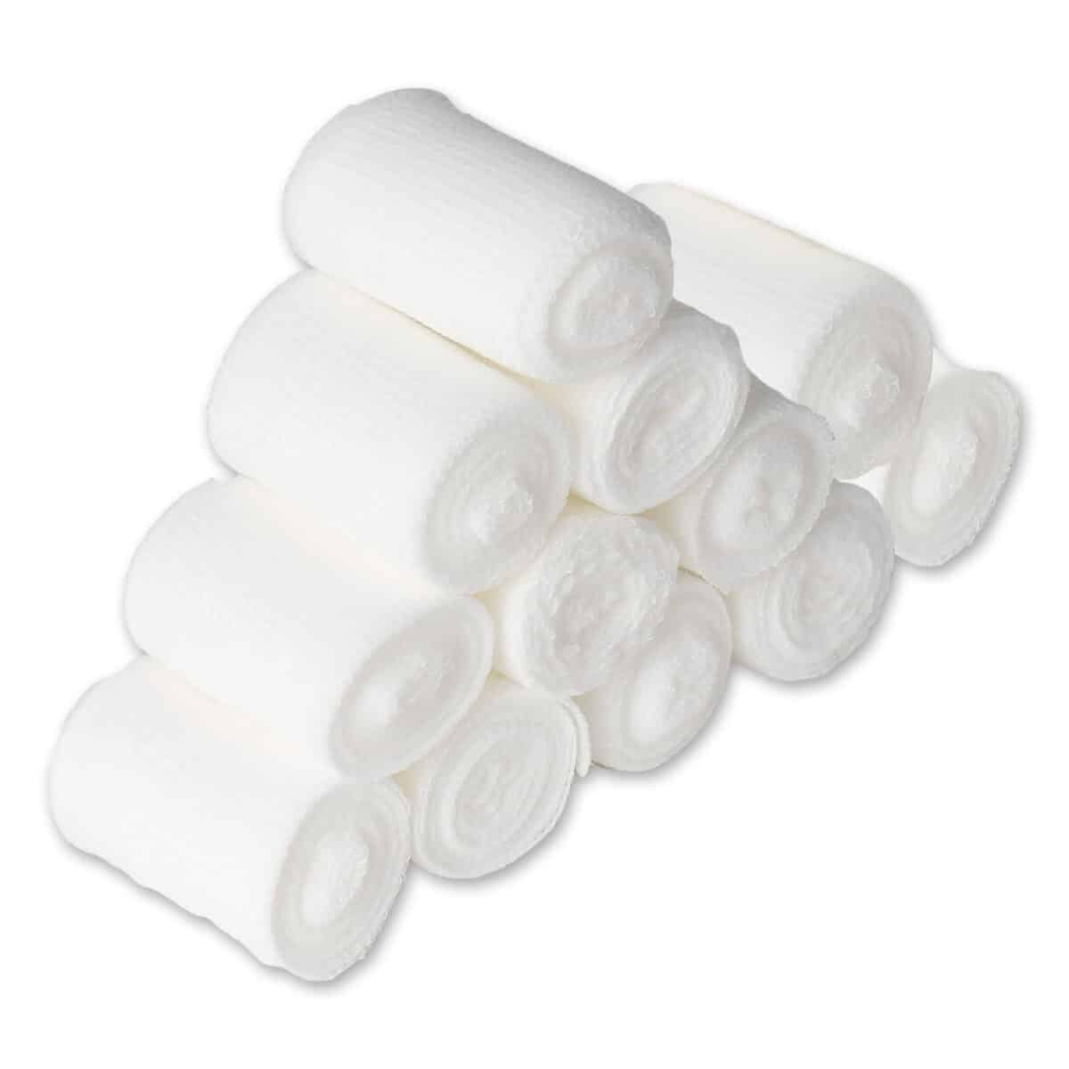 lightning x conforming stretch gauze roll rolled roller bandage 2" x 4.1yd individually wrapped pack of 12