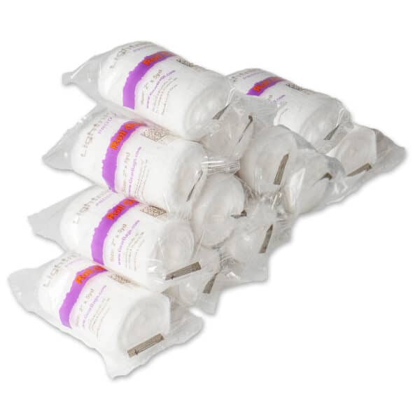lightning x conforming stretch gauze roll rolled roller bandage 2" x 4.1yd individually wrapped pack of 12