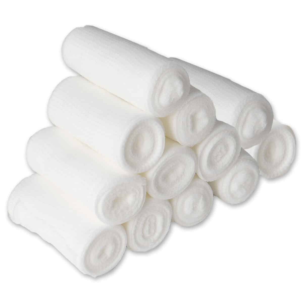 lightning x conforming stretch gauze roll rolled roller bandage 3" x 4.1yd individually wrapped pack of 12 rolls