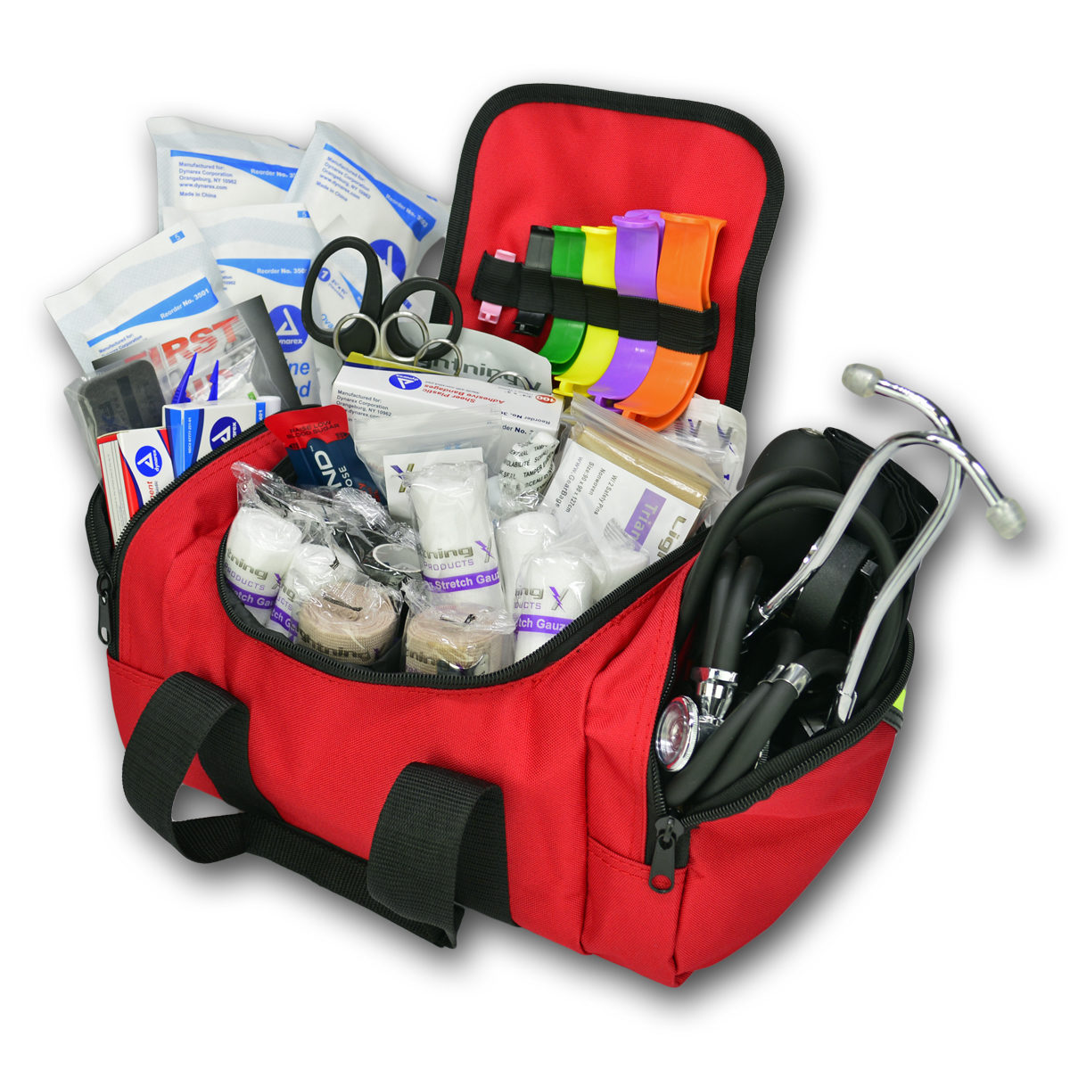 Lightning X Small First Responder EMT EMS Trauma Bag Stocked First Aid Fill Kit B 