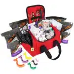 Lightning X Compact Small First Responder EMT Emergency Medical First Aid Vehicle Kit MB10-SKB LXMB10 Pre Stocked Filled Med Bag Blue Orange Red Black Reflective