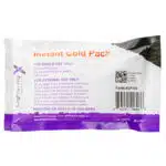 Rear view of instant cold pack