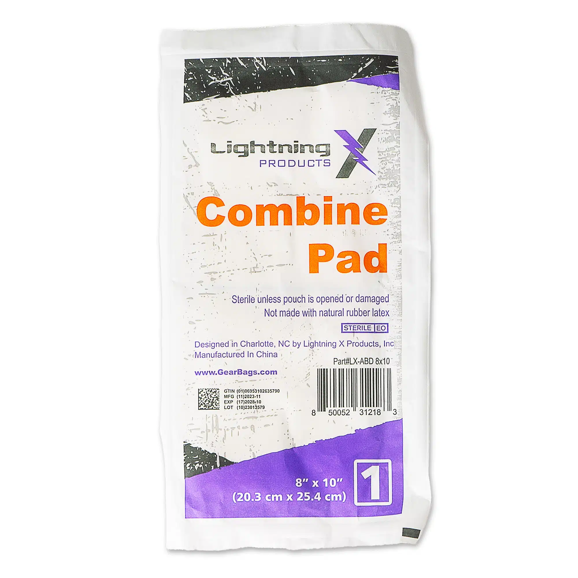 Abd abdominal combine trauma gauze pad spongue 8x10 8" x 10" stop the bleed dressing, single or pack of 24