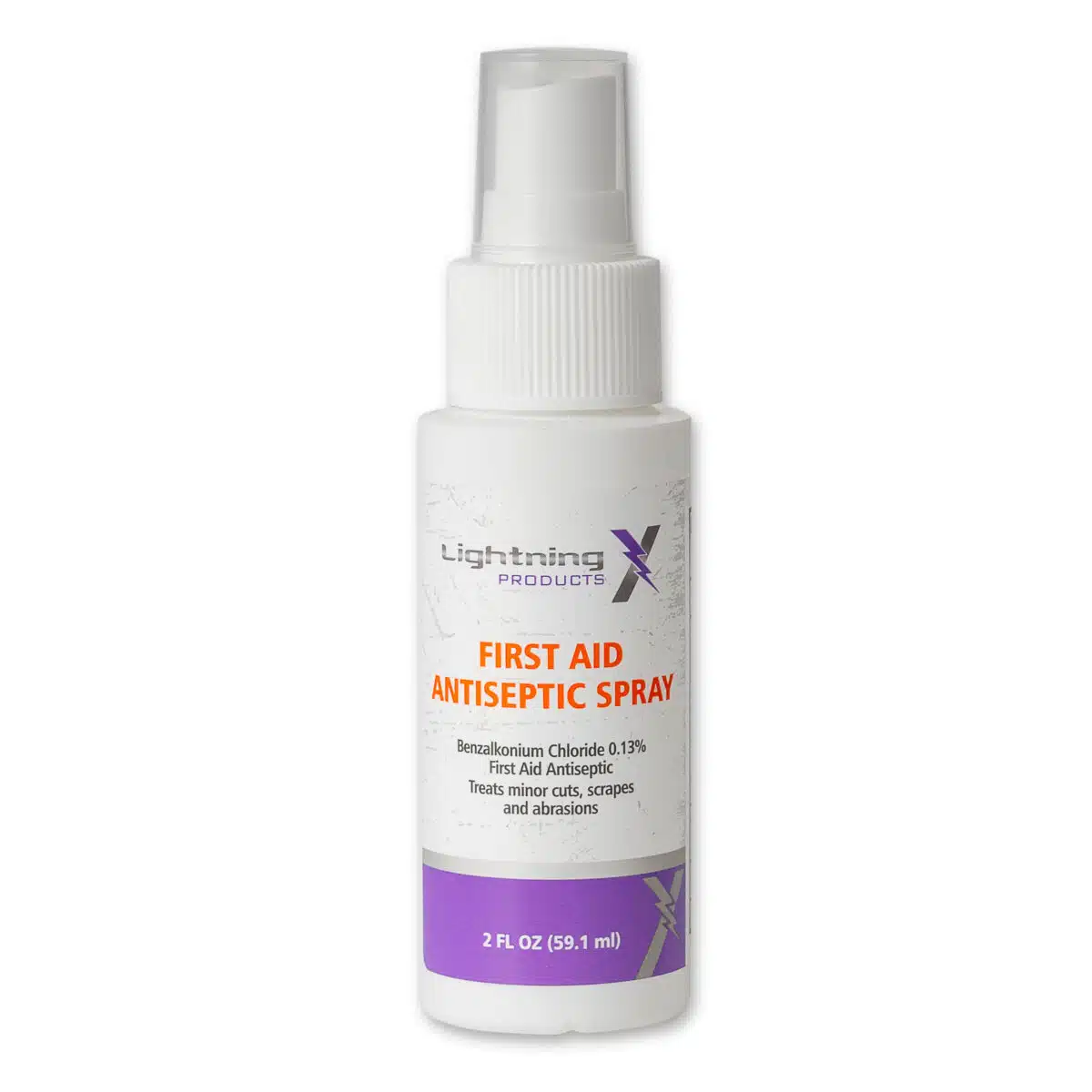 lightning x first aid antiseptic spray 2 oz pump bottle for cleaning wounds cuts scraps for first aid kits