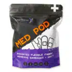 lightning x flex fabric adhesive cloth band aid bandages 100 assorted flexible sizes heavy duty in resealable zip bag for first aid kits