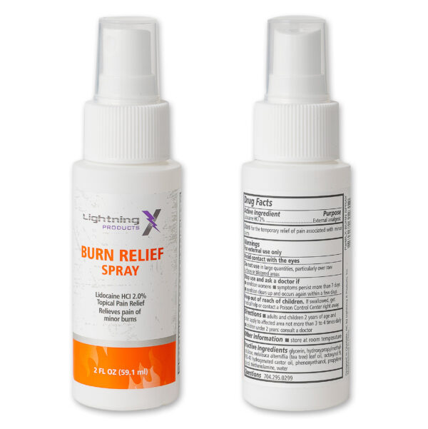 lightning x burn relief spray soothing with lidocaine relieves pain