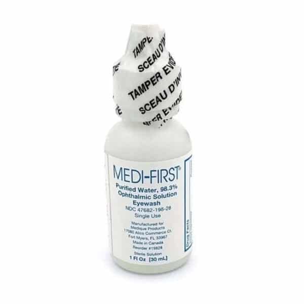1 oz Medi-First eye wash irrigation solution for first aid kits