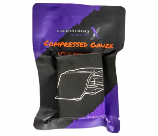 compressed krinkle gauze 4.5 x 4.1 yd, tactical trauma dressing, vacuum packed gauze roll, compact first aid wound dressing, sterile emergency gauze, ifak trauma bandage, survival medical kit supplies