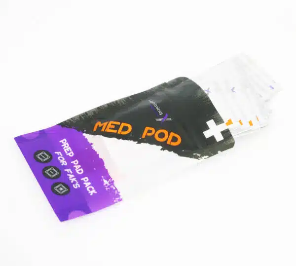 lightning x prep pads refill for first aid kits, includes alcohol wipes, pvp iodine wipes and sting & bite relief pads, 10 each